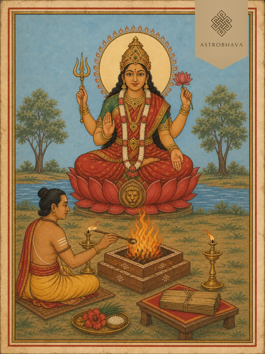 Durga, invoked in the Durga Sukta Homa
