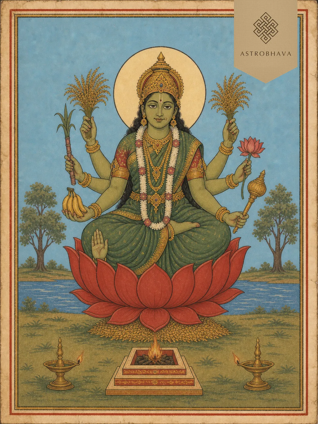 Dhanya Lakshmi, invoked in the Dhanya Lakshmi Homa