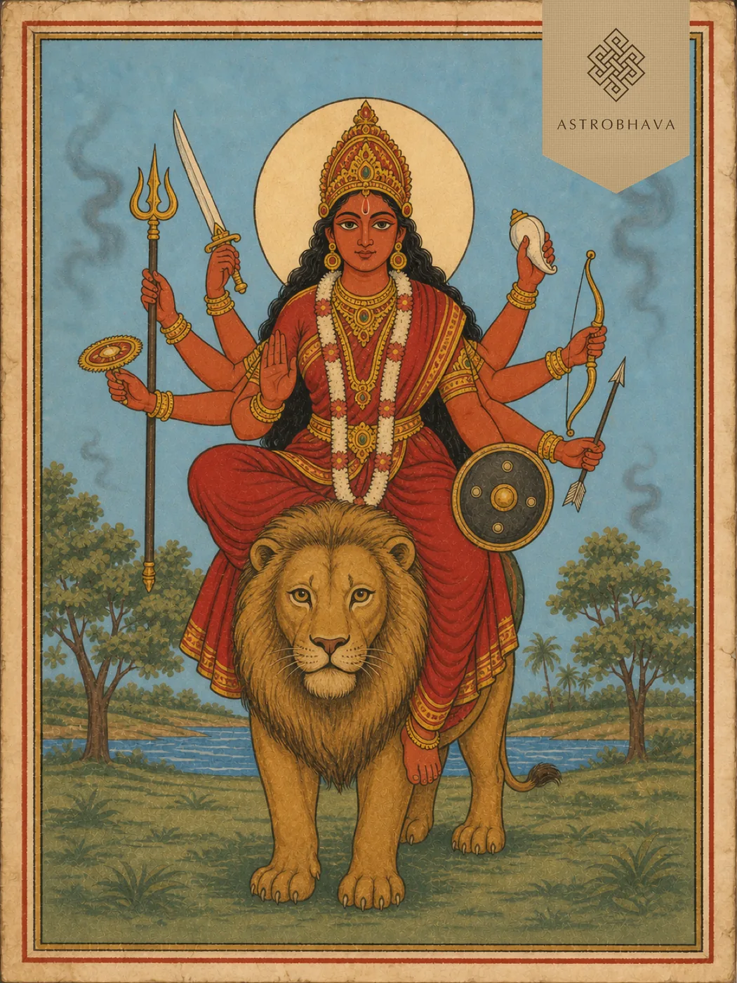 Drishti Durga, invoked in the Drishti Durga Homa