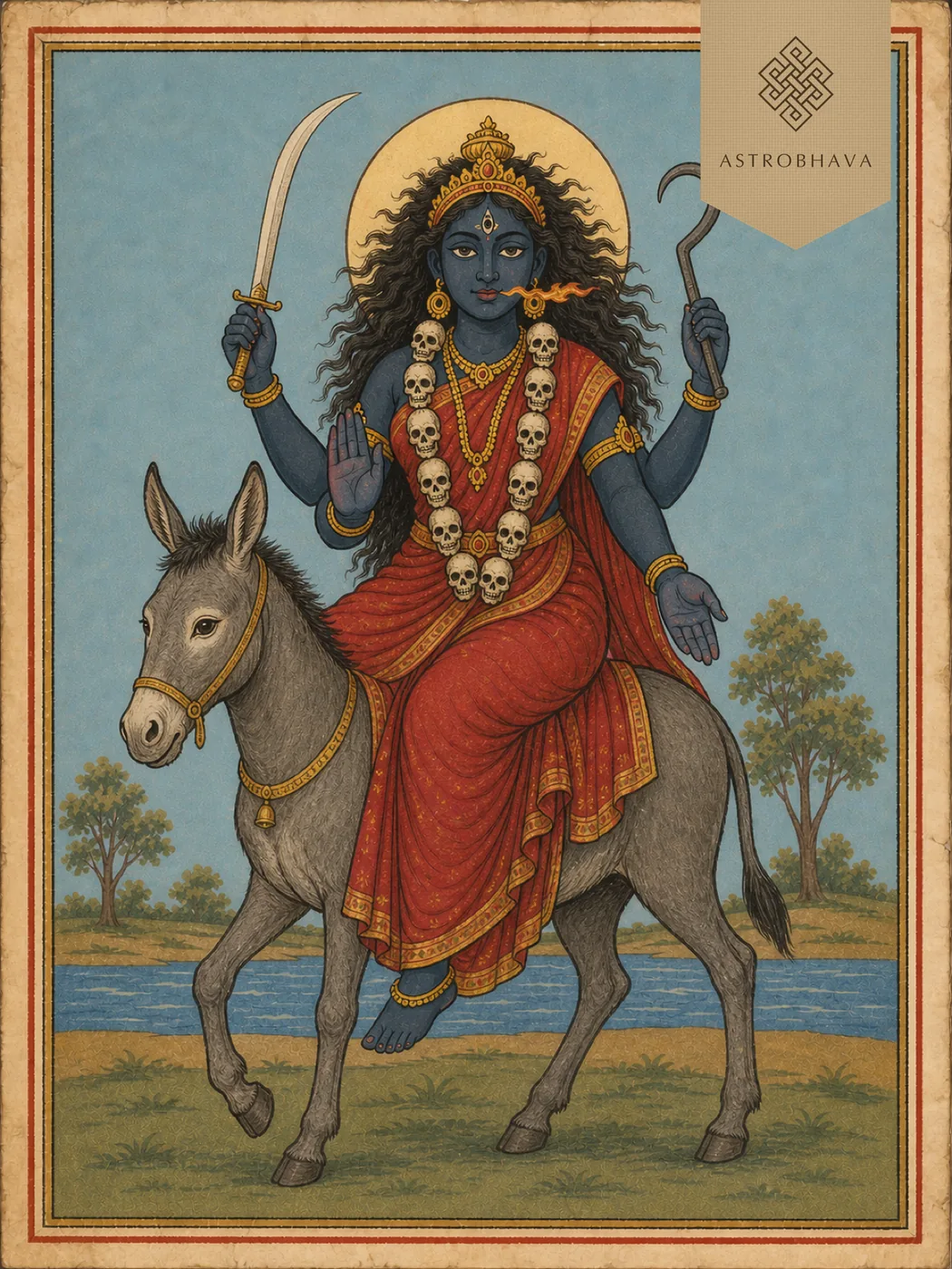 Kalaratri, invoked in the Kalaratri Homa