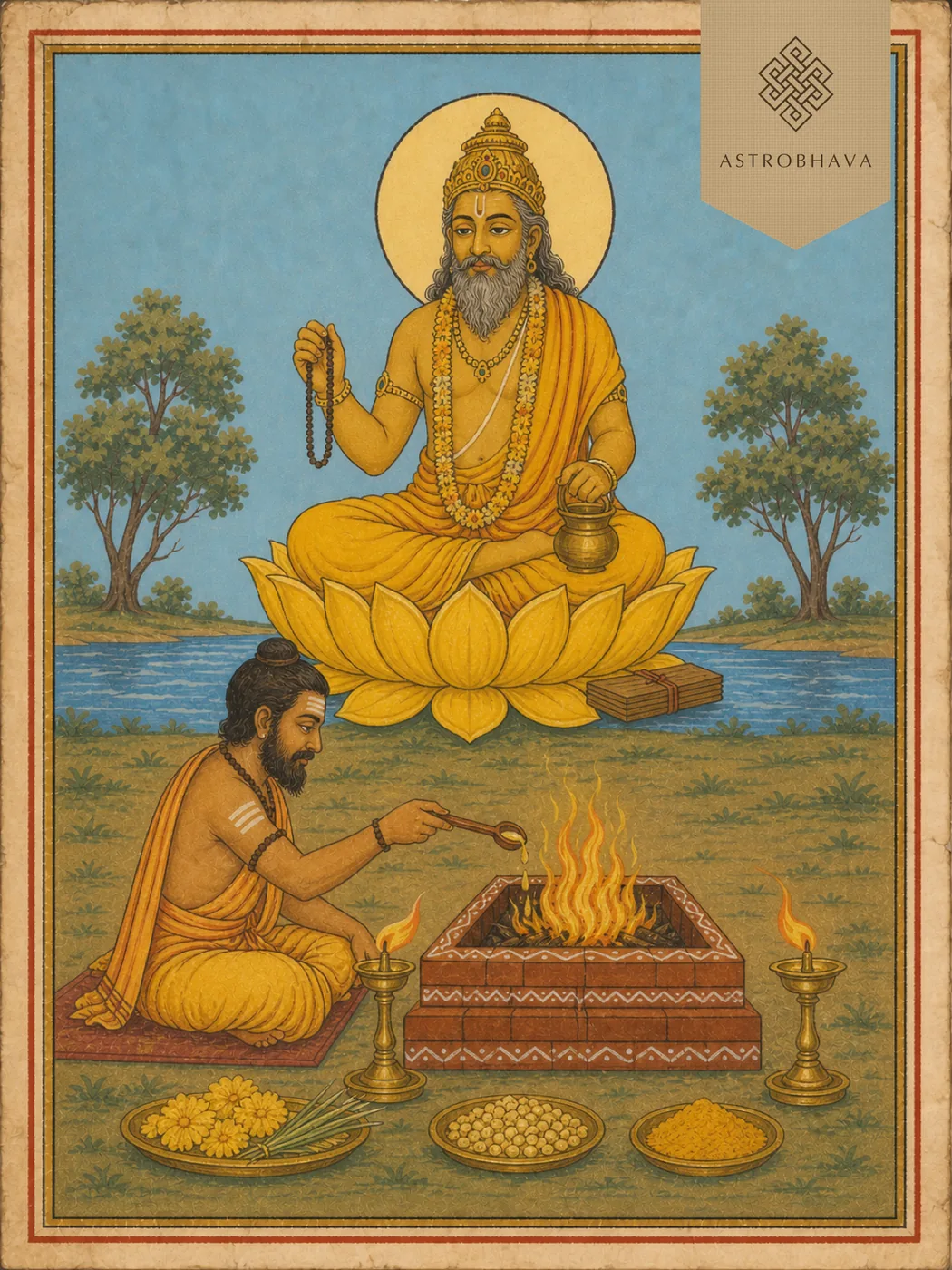 Guru (Brihaspati), invoked in the Guru Homa