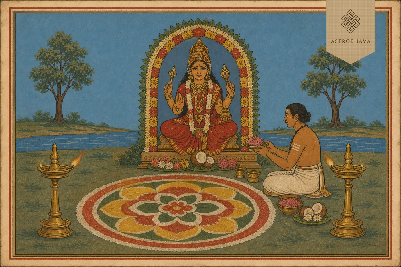 Bhagavathi Seva at the AstroBhava Yagna Ashram