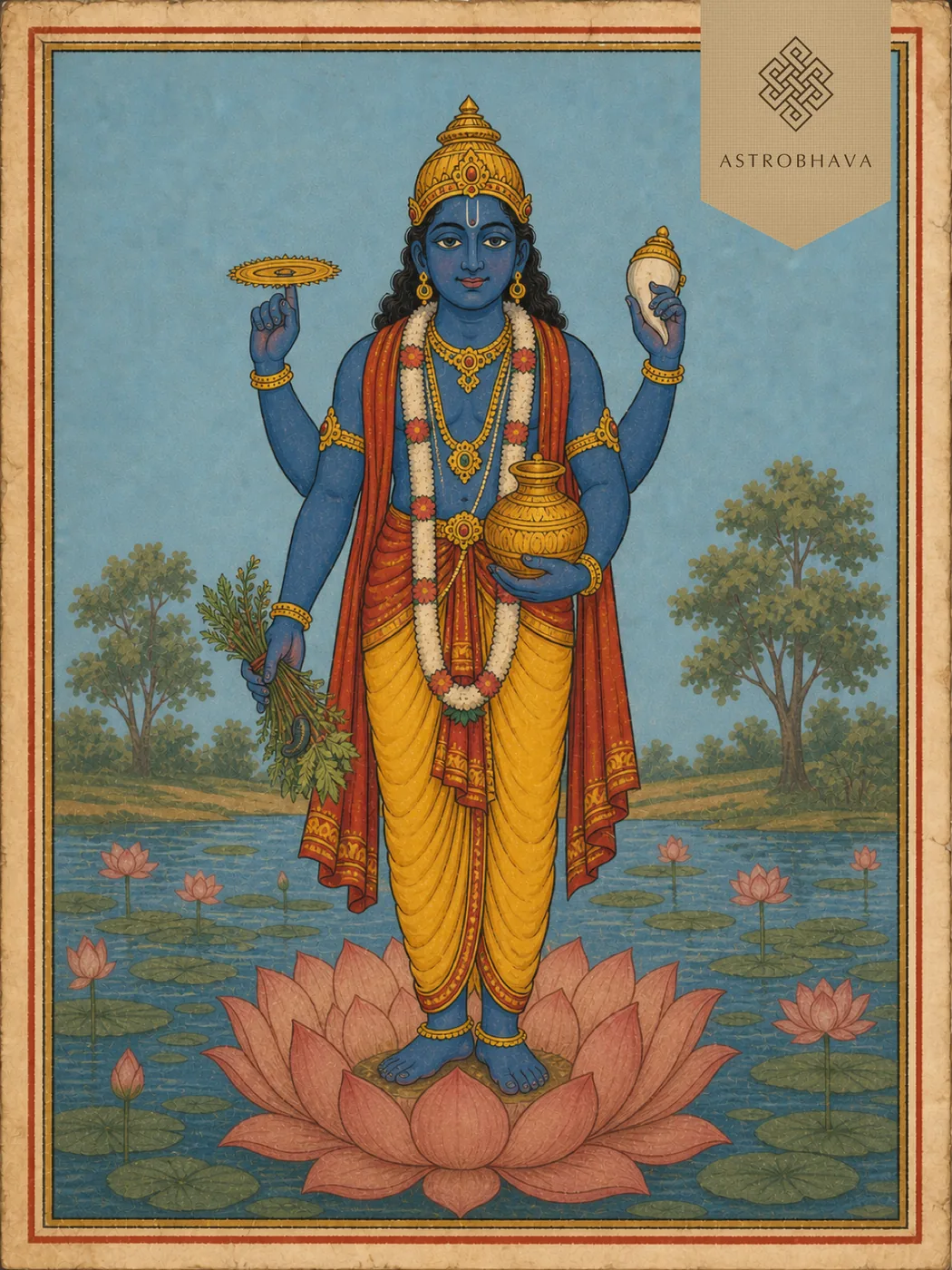 Dhanvantari, invoked in the Dhanvantari Homa