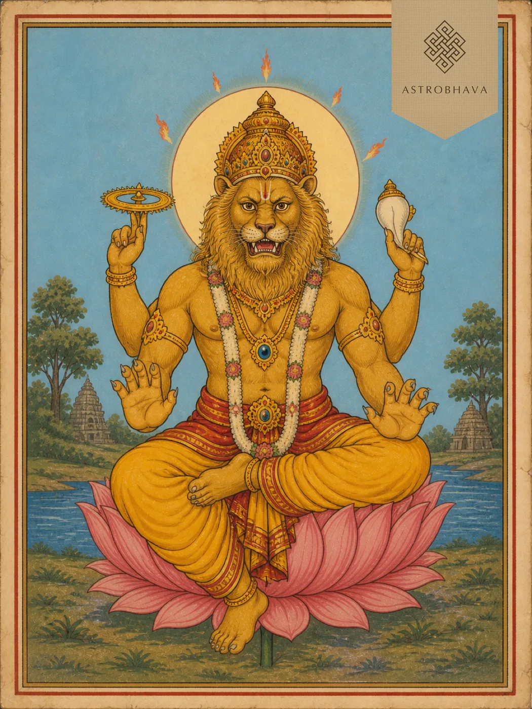 Narasimha, invoked in the Narasimha Homa