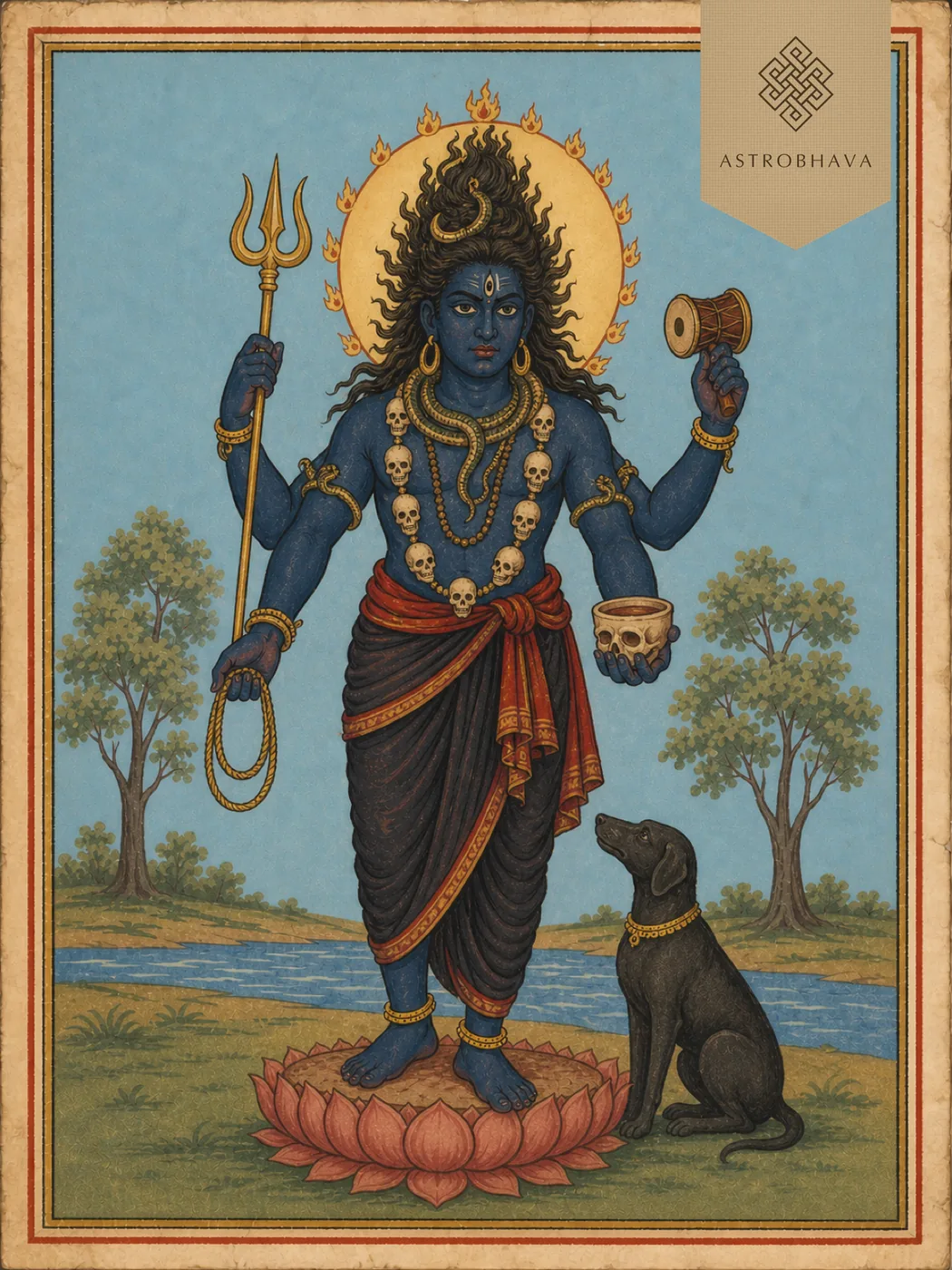 Samhara Bhairava, invoked in the Samhara Bhairava Homa