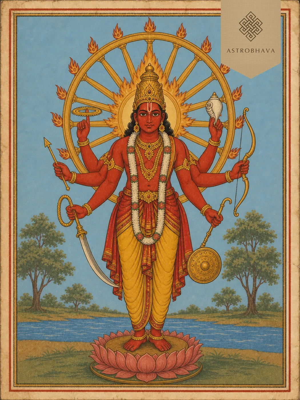 Sudarshana, invoked in the Sudarshana Homa