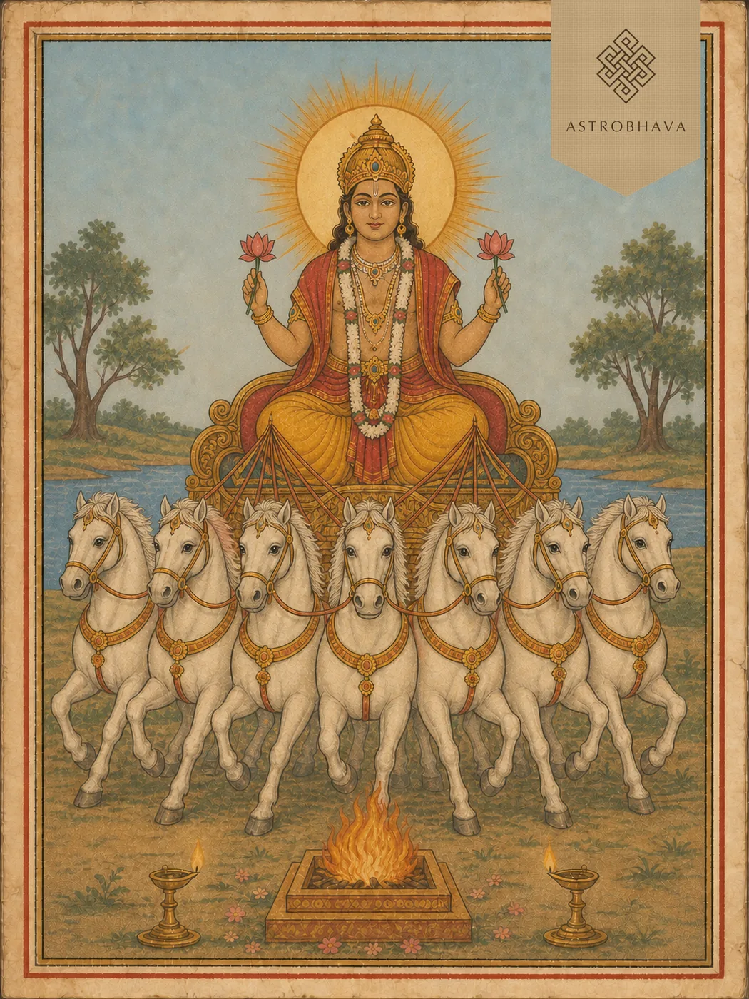 Aditya (Surya), invoked in the Aditya Hridaya Homa