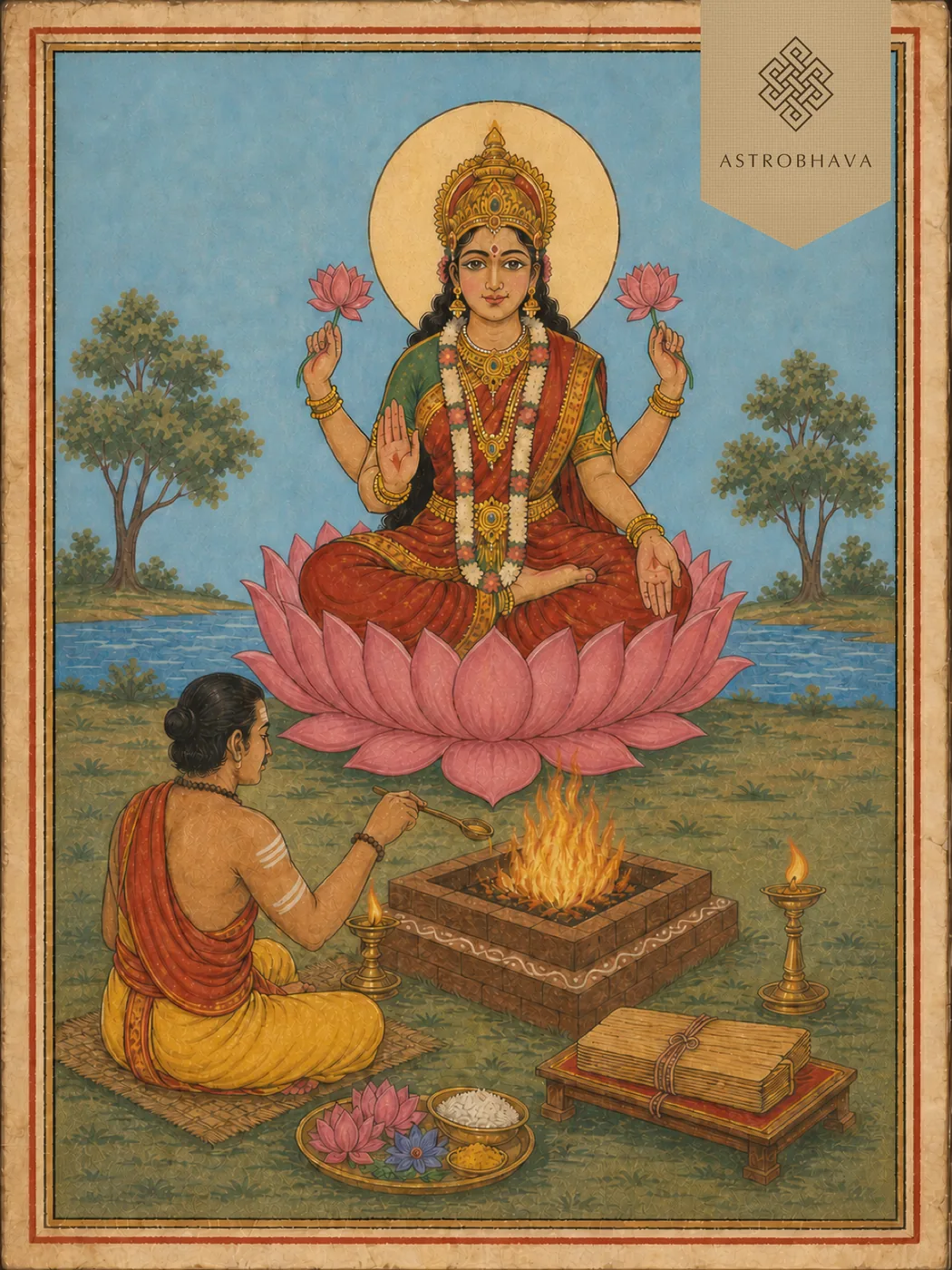 Mahalakshmi, invoked in the Mahalakshmi Ashtakam Homa
