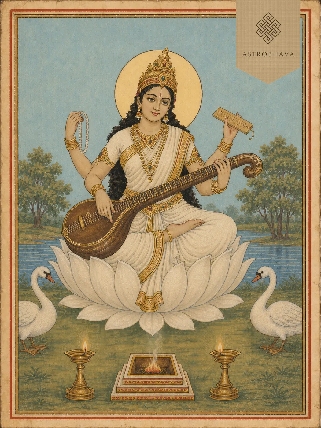 Medha Devi (Saraswathi), invoked in the Medha Sukta Homa