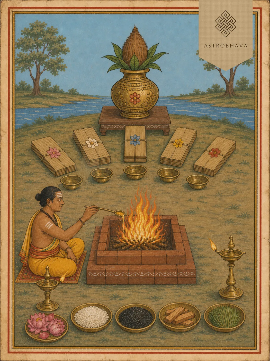 Pancha Sukta, invoked in the Pancha Suktha Homa