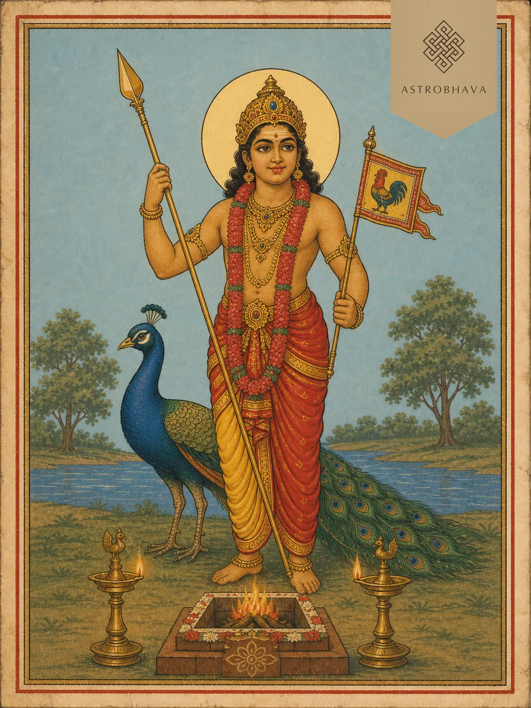 Sathru Samhara Subramanya, invoked in the Sathru Samhara Homa