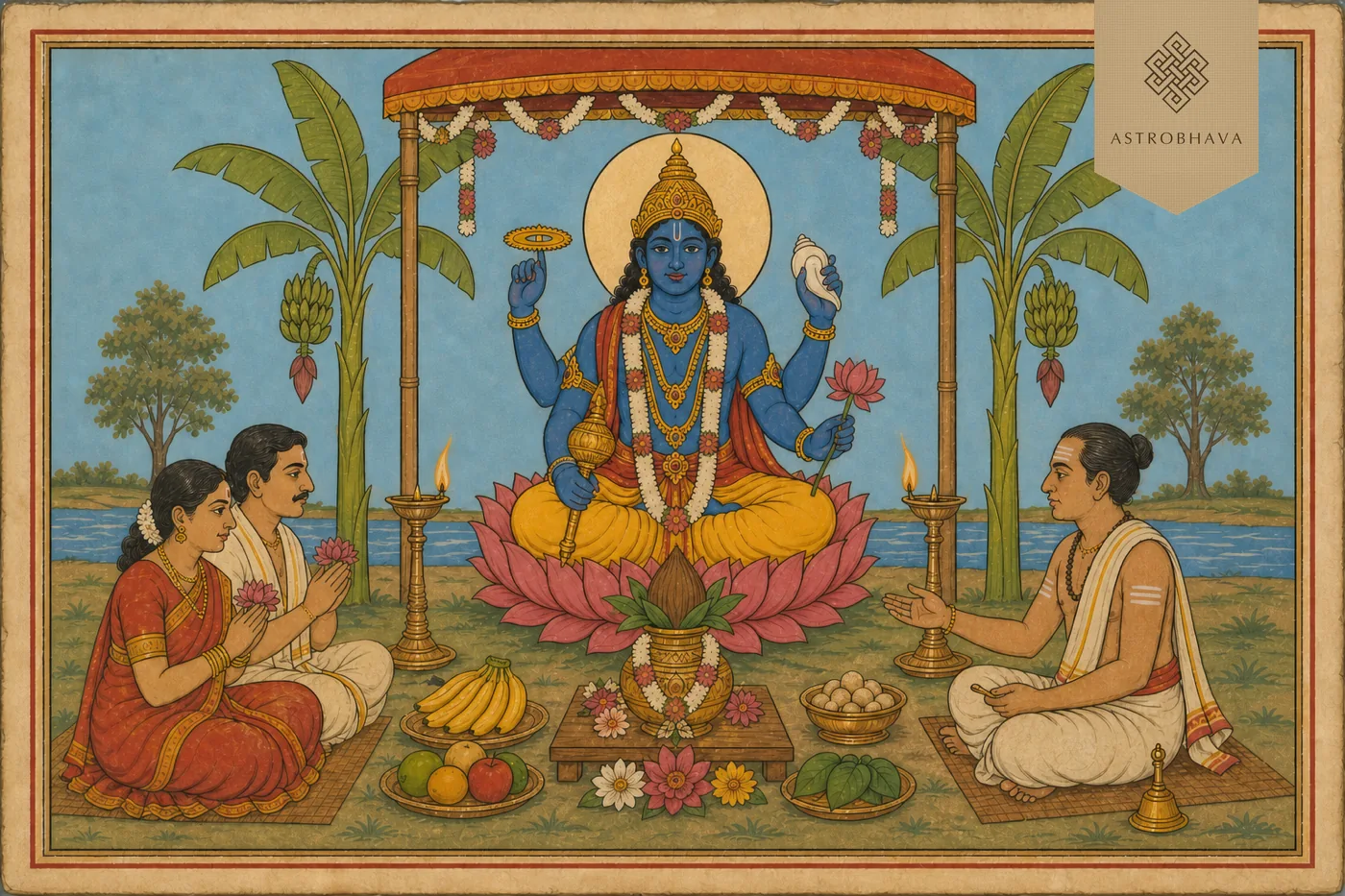 Sathyanarayana Puja at the AstroBhava Yagna Ashram