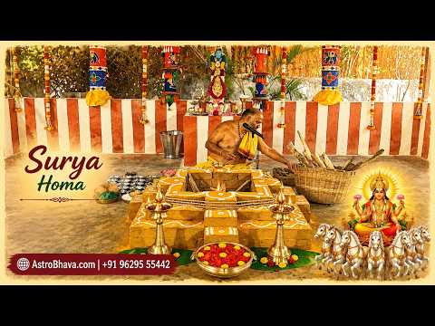 Priests performing the Surya Homa at AstroBhava's Yagna Ashram