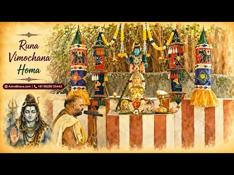 Priests performing the Runa Vimochana Homa at AstroBhava's Yagna Ashram