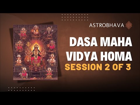 Priests performing the Dasa Maha Vidya Homa at AstroBhava's Yagna Ashram