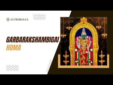 Priests performing the Garbarakshambigai Homa at AstroBhava's Yagna Ashram