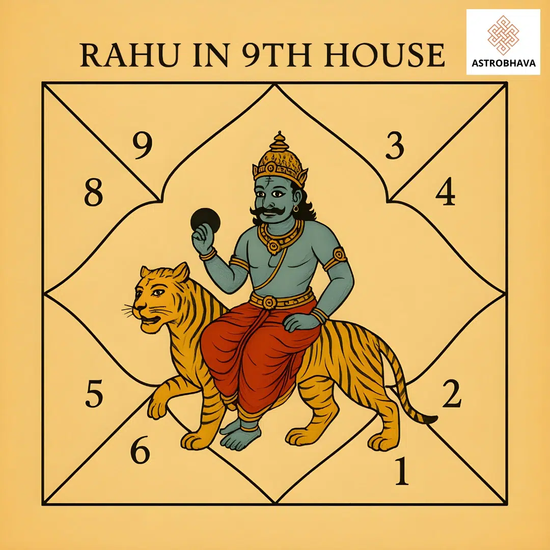 Rahu in 9th House