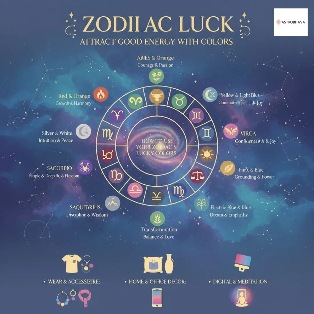 Zodiac Lucky Colors Powerful Guide by Astrobhava
