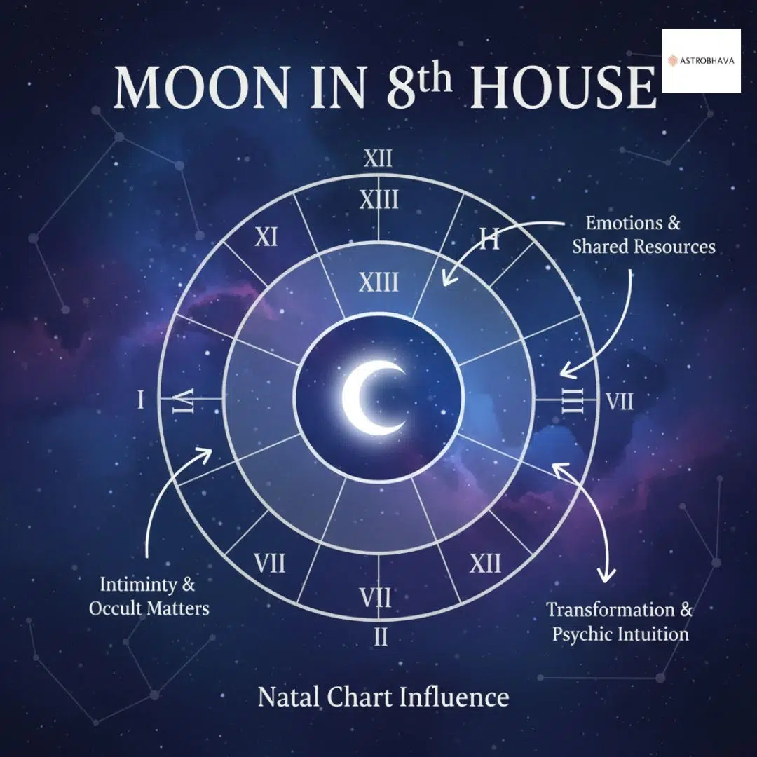 Moon in 8th House Secrets Revealed for Positive Energy | Astrobhava