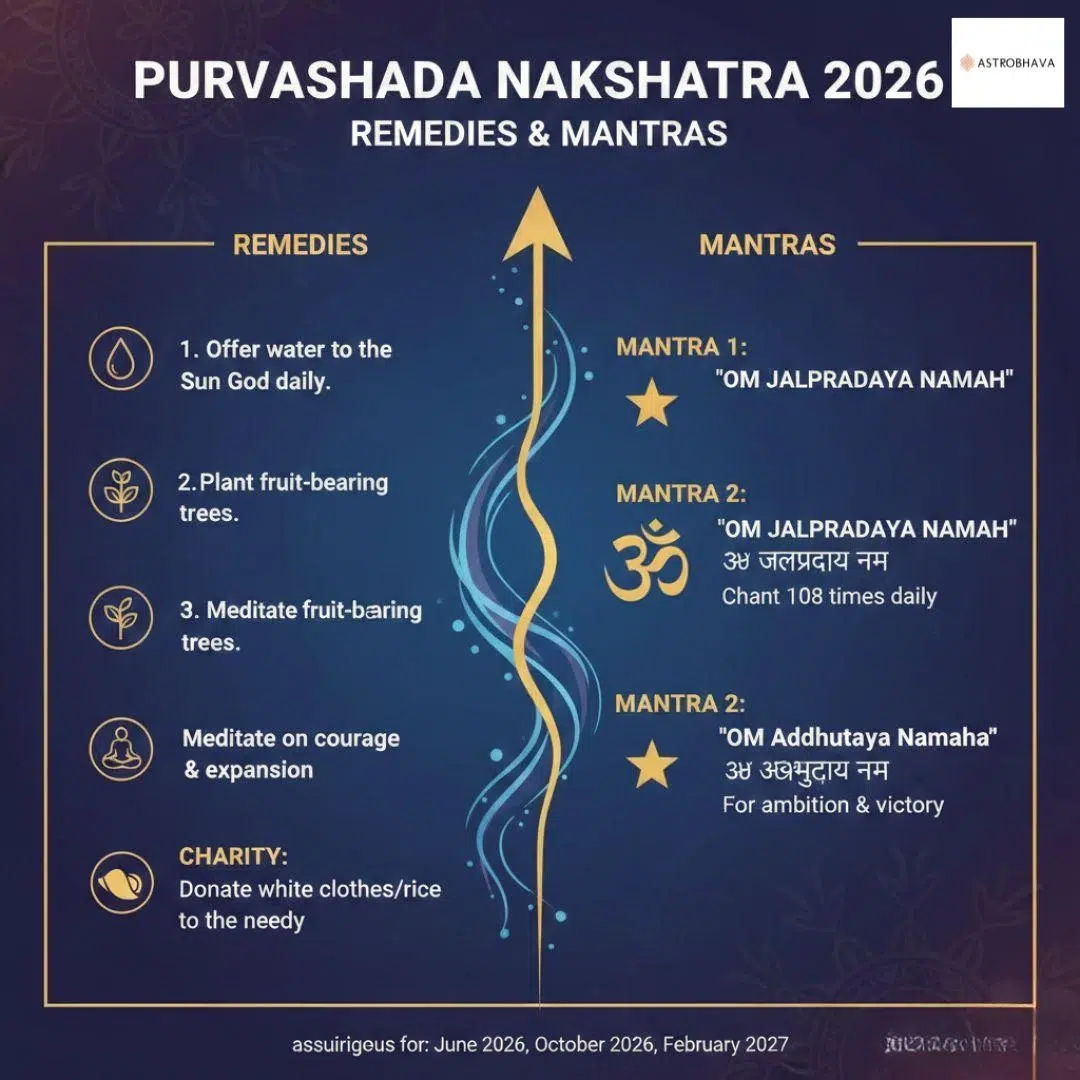 Purvashada Nakshatra 2026: Powerful & Positive Remedies