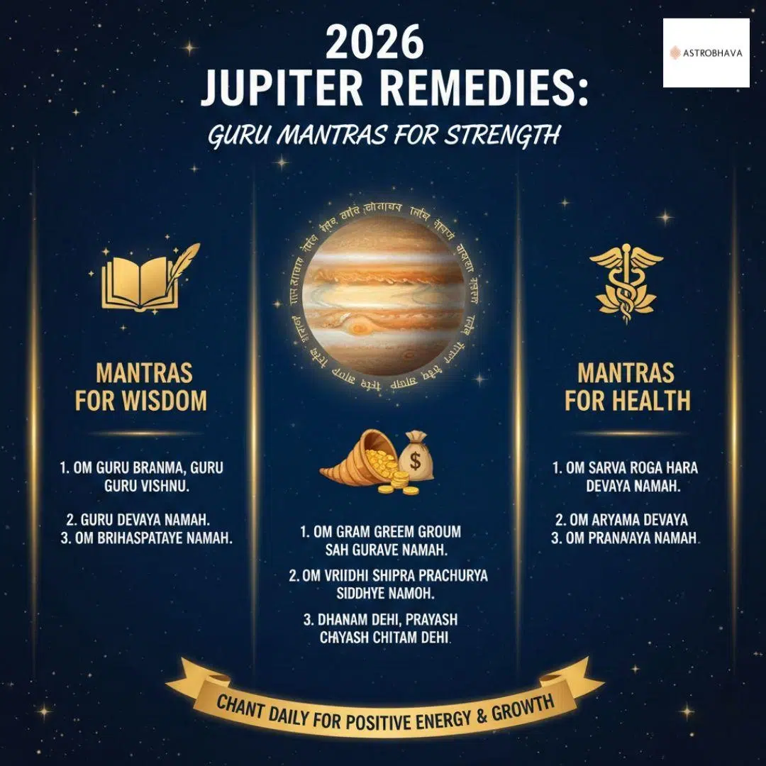 Guru Mantra Remedies 2026: Powerful Jupiter | AstroBhava