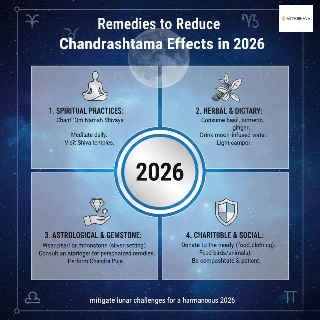 Chandrashtama Remedies 2026: Powerful & Positive Solutions | AstroBhava