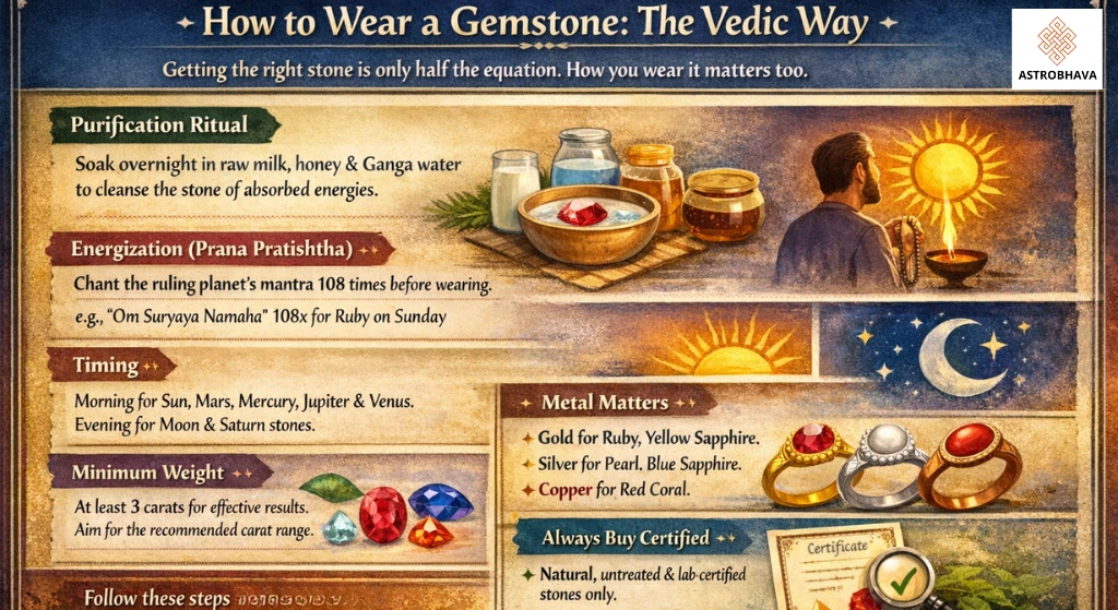 How to wear a gemstone?