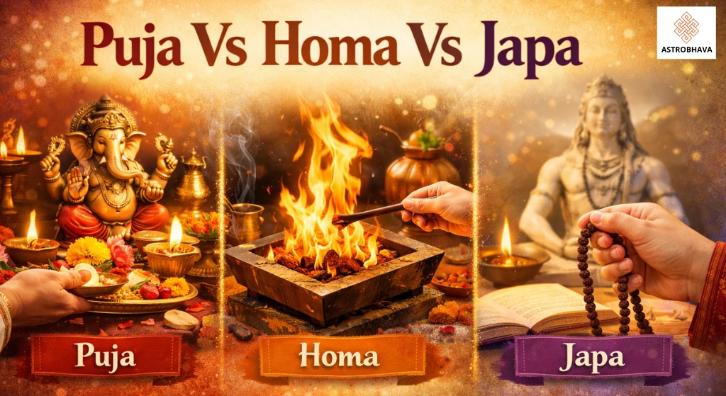 Puja Vs Homa Vs Japa