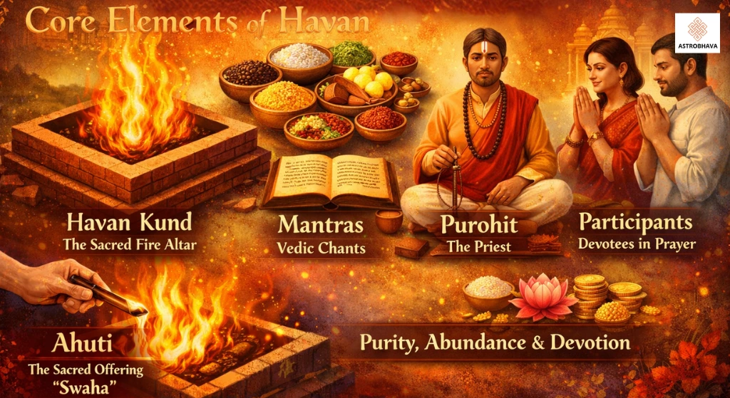 Core elements of Havan/Homam