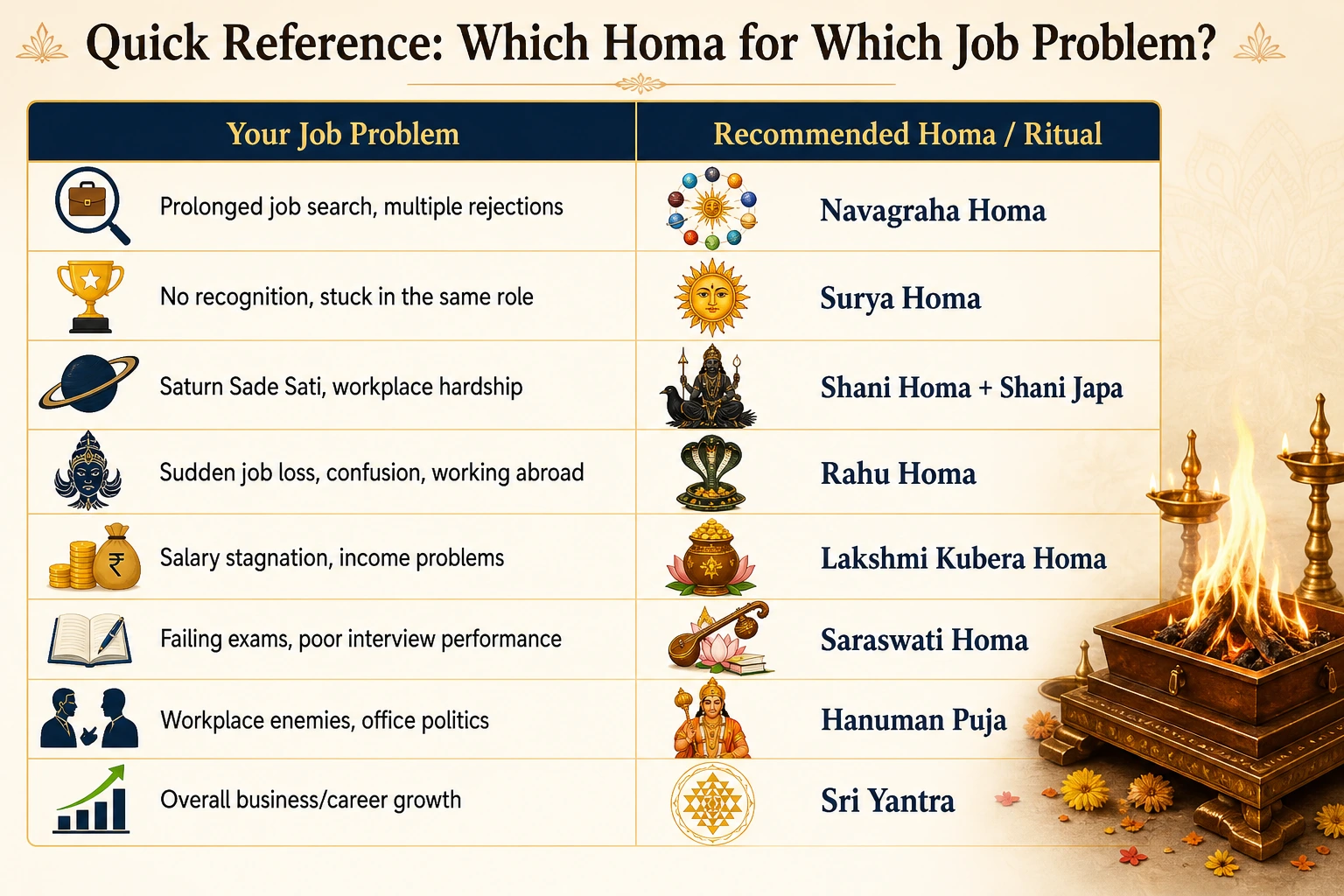 Homa for Job Problems